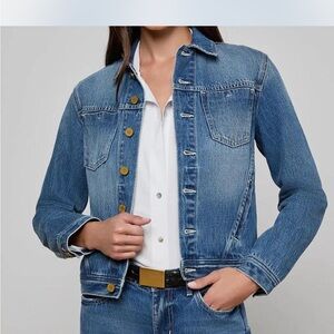 L'AGENCE Celine denim jacket in Kemp light blue Size Small